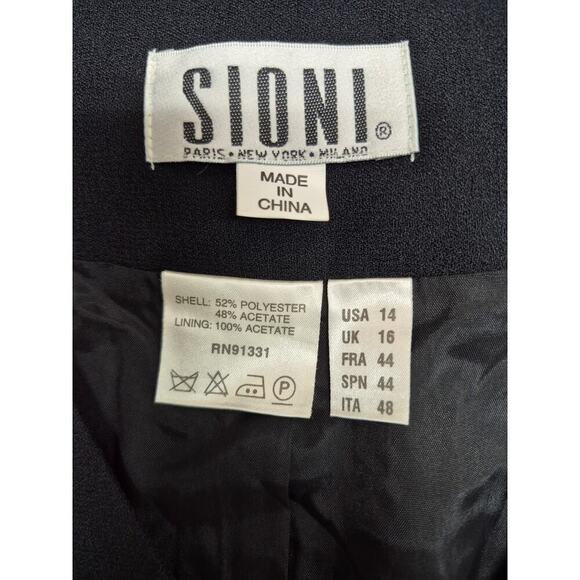 Vtg Sioni Womens Dress Vest Poly/Acetate Satin Lined Sparkle Button Sz 14 NWOT - Picture 5 of 5